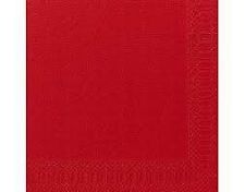 Poppies 33cm x 33cm 2ply Red Napkins - 2000 per case
